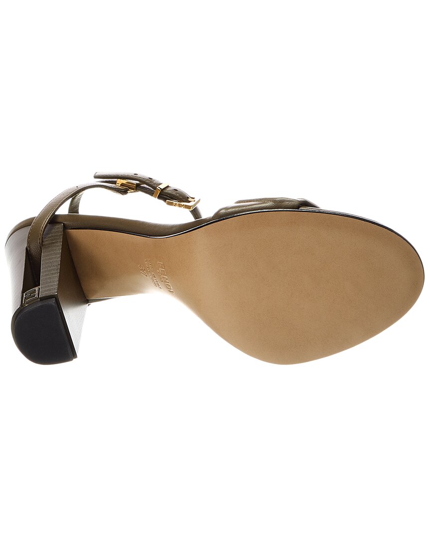 Fendi Delfina Leather Sandal