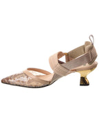 Fendi Colibri Sequin Mesh Slingback Pump