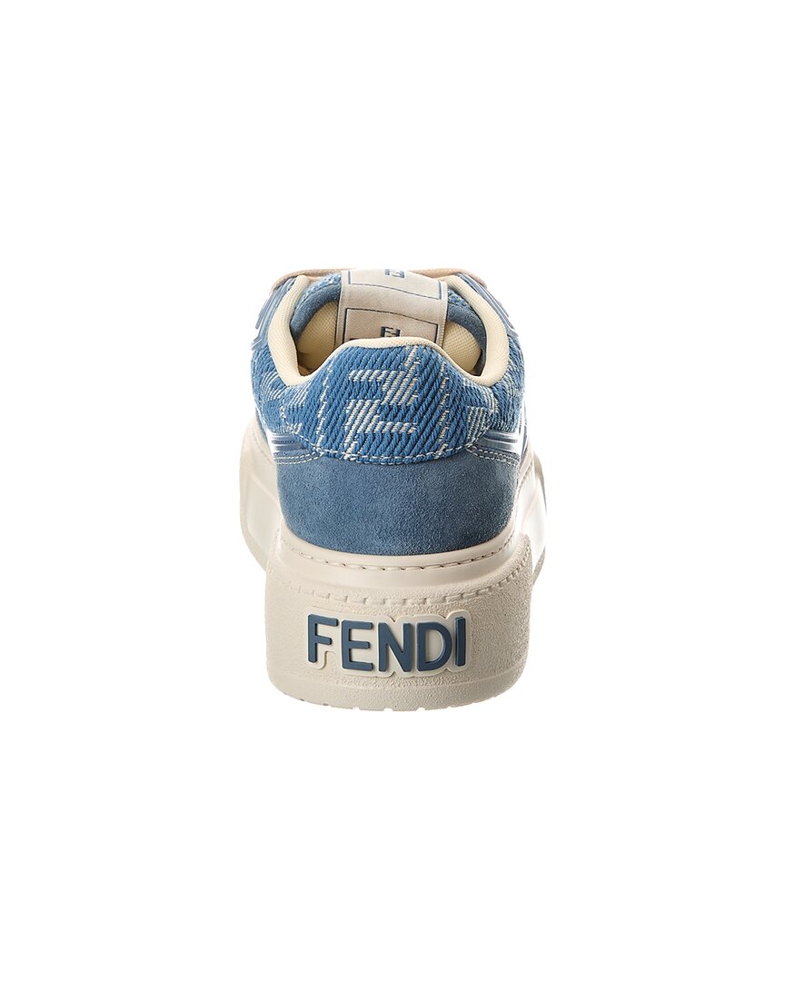 Fendi Match Ff Jacquard & Suede Platform Sneaker