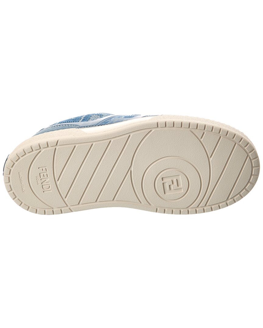 Fendi Match Ff Jacquard & Suede Platform Sneaker