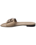 Fendi Ff Baguette Leather Sandal