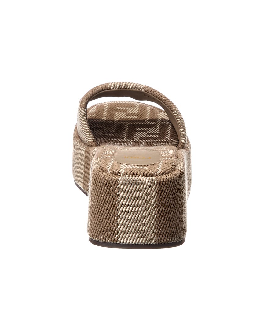Fendi Sunshine Canvas Platform Sandal