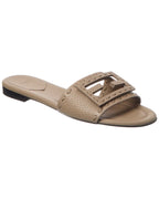 Fendi Ff Baguette Leather Sandal