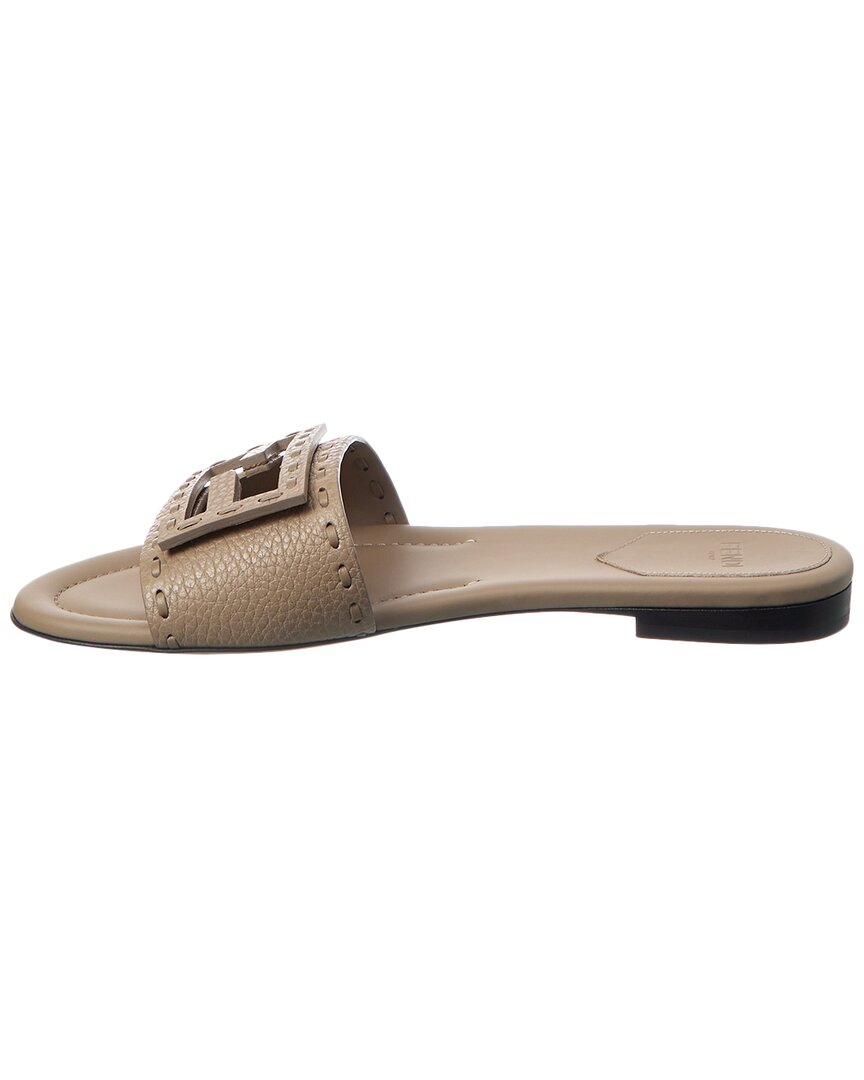Fendi Ff Baguette Leather Sandal
