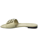 Fendi Ff Baguette Leather Sandal