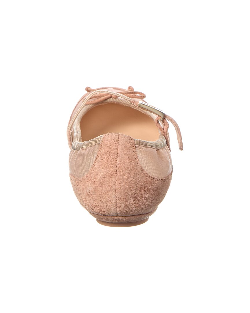Fendi Baguette Suede & Mesh Ballet Flat