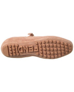 Fendi Baguette Suede & Mesh Ballet Flat