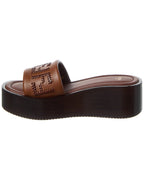 Fendi Sunshine Leather Flatform Sandal