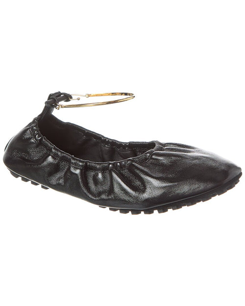 Fendi Filo Leather Ballerina Flat