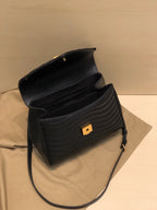 Louis Vuitton TOP HANDLE 26CM BLACK CALFSKIN