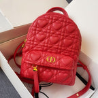 DIOR SMALL BACKPACK RED CANNAGE LAMBSKIN