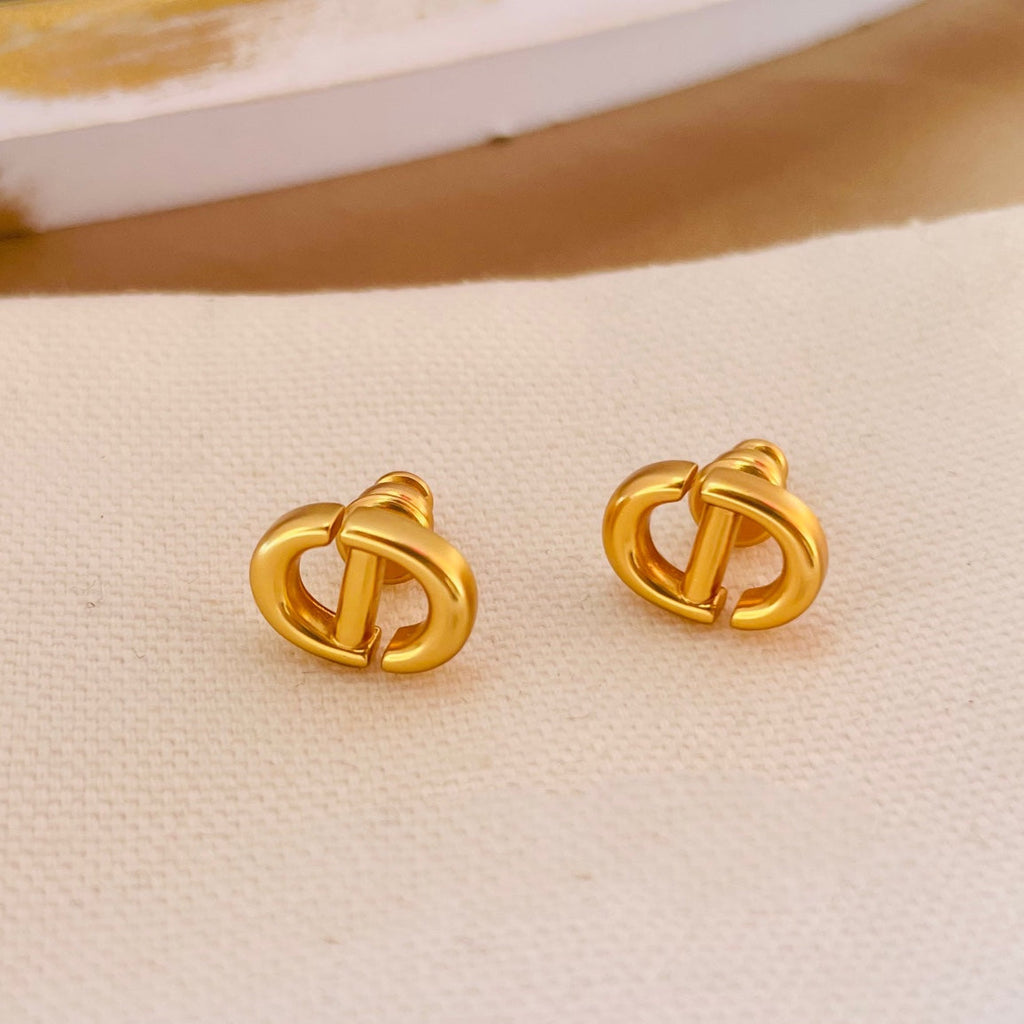 DIOR PETIT STUD EARRINGS GOLD