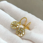 DIOR LUCKY STAR GOLD MOP EARRINGS