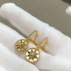 DIOR LUCKY STAR GOLD MOP EARRINGS
