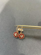 DIOR LUCKY STAR PINK GOLD CARNELIAN EARRINGS