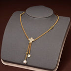 DIOR STAR AND BALL GOLD DIAMOND NECKLACE