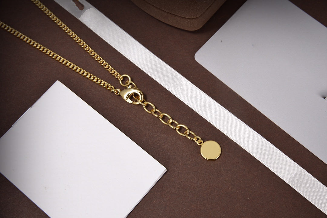 DIOR STAR AND BALL GOLD DIAMOND NECKLACE