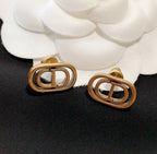DIOR STUD EARRINGS ANTIQUE GOLD