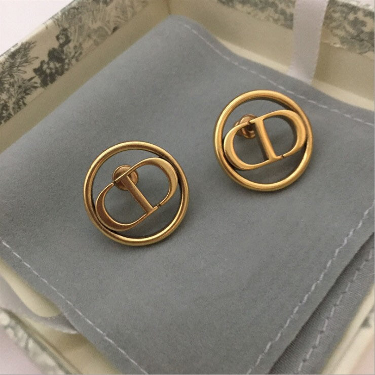 DIOR EARRINGS ANTIQUE GOLD