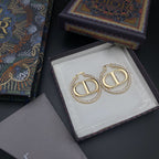 DIOR EARRINGS GOLD DIAMOND 33MM