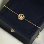 DIOR STAR DIAMOND MOP GOLD NECKLACE