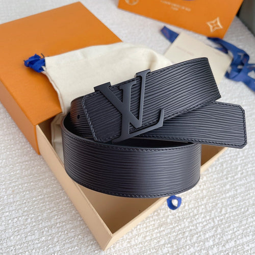 Louis Vuitton BELT BLACK BUCKLE BLACK EPI LEATHER 40MM