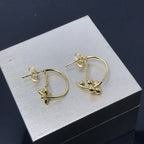 Louis Vuitton STAR AND SUN GOLD HOOP EARRINGS
