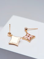 Louis Vuitton DOUBLE STAR PINK GOLD MOP DROP EARRINGS