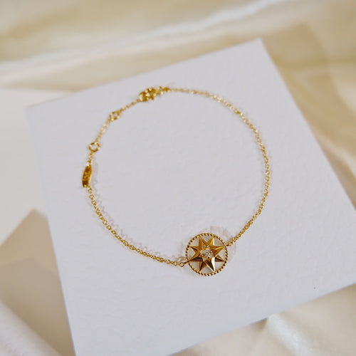 DIOR LUCKY STAR 1 DIAMOND GOLD BRACELET