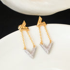 Louis Vuitton VOLT GOLD DIAMOND DROP EARRINGS