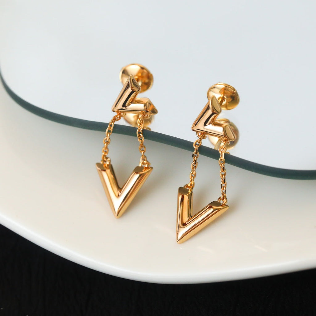 Louis Vuitton VOLT GOLD DROP EARRINGS