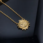 Louis Vuitton SUN PEDANT GOLD NECKLACE