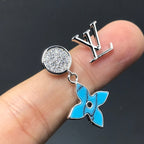 Louis Vuitton TURQUOISE DIAMOND SILVER EARRINGS