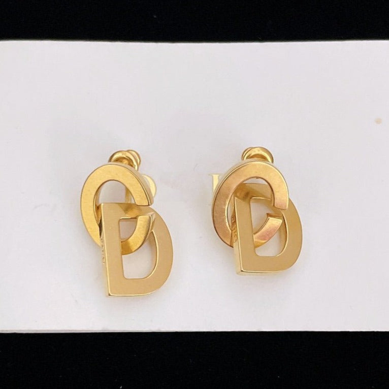 DIOR DROP GOLD EARRINGS
