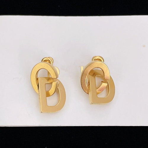 DIOR DROP GOLD EARRINGS