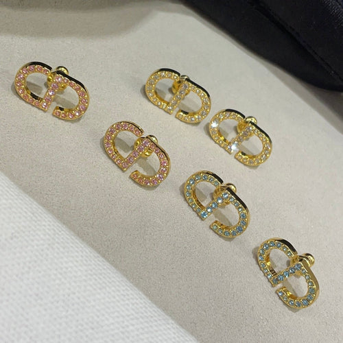 DIOR PETIT DIAMOND GOLD EARRINGS