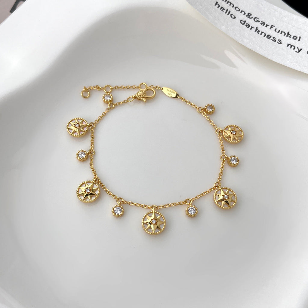 DIOR LUCKY STAR 5 MOTIF 6 DIAMOND BRACELET