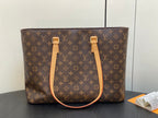 Louis Vuitton LUCO SHOULDER TOTE BAG 40 MONOGRAM LEATHER BROWN