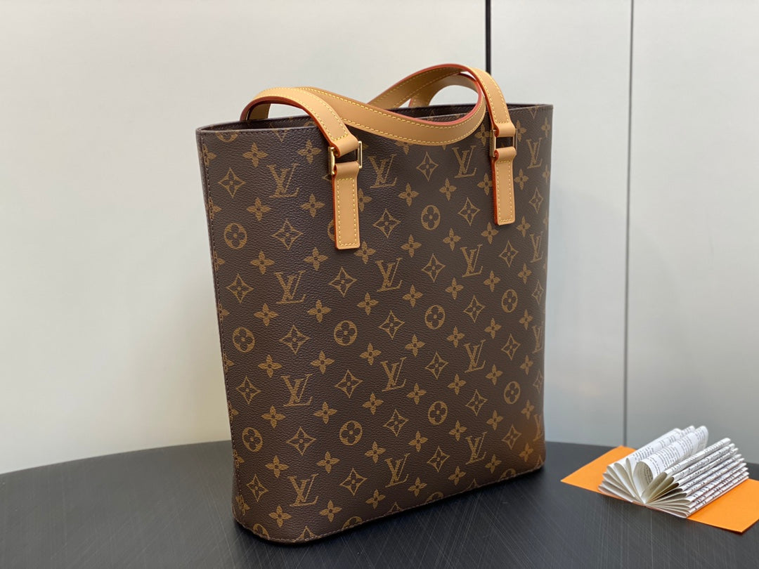 Louis Vuitton LUCO SHOULDER TOTE BAG 30 MONOGRAM LEATHER BROWN