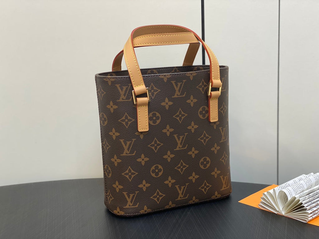 Louis Vuitton LUCO SHOULDER TOTE BAG 23 MONOGRAM LEATHER BROWN