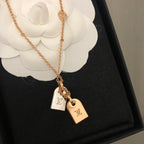 Louis Vuitton NANOGRAM TAG PINK GOLD NECKLACE