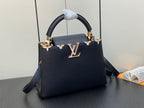 Louis Vuitton CAPUCINES BB 27 BLACK TAURILLON GOLD HARDWARE