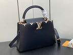 Louis Vuitton CAPUCINES MM 31 BLACK TAURILLON GOLD HARDWARE