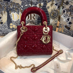 DIOR MINI LADY 17 MY ABC RED CALFSKIN