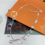 Louis Vuitton STAR AND SUN MULTI CHARM SILVER NECKLACE