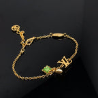 Louis Vuitton LOGO MALACHITE STAR GOLD BRACELET