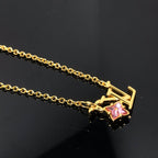 Louis Vuitton LOGO PINK STAR GOLD NECKLACE