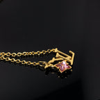 Louis Vuitton LOGO PINK STAR GOLD NECKLACE