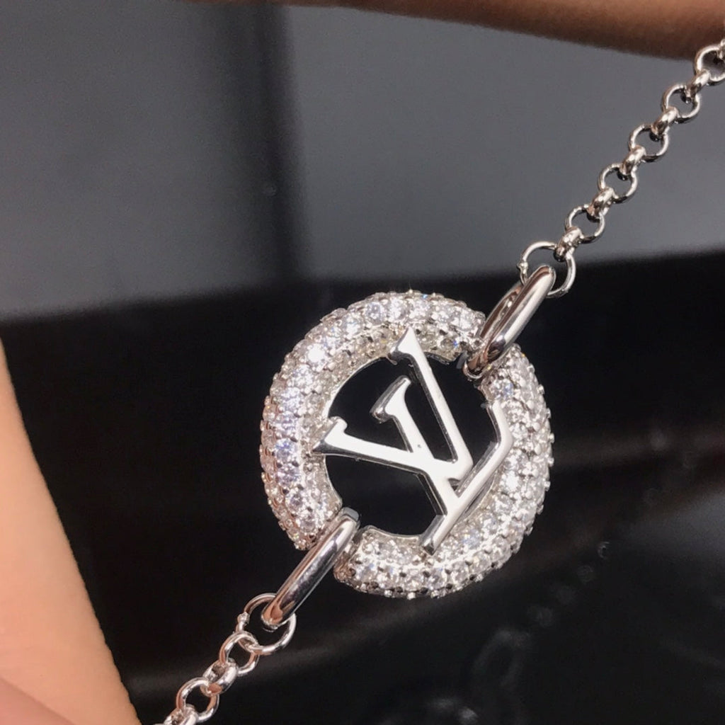 Louis Vuitton BY NIGHT DIAMOND PAVED SILVER BRACELET