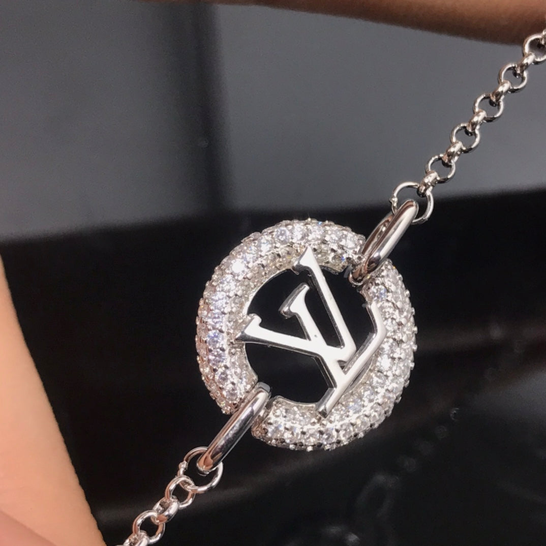 Louis Vuitton BY NIGHT DIAMOND PAVED SILVER BRACELET